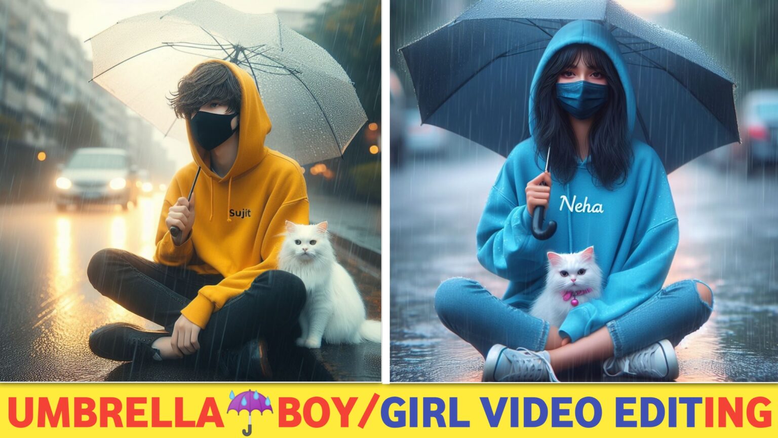 Umbrella Boy/Girl Ai Photo Editing