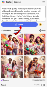 Create Happy Holi 3D Ai Photos with Bing Image Creator Prompts
