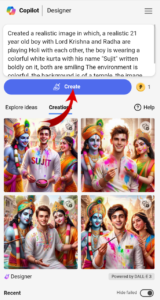 Create Happy Holi Radhe Krishna Ai Photo With Bing Image Creator Prompts