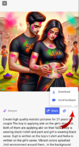 Couple Holi T-Shirt Name Ai Phoot Editing Bing Ai Image Creator