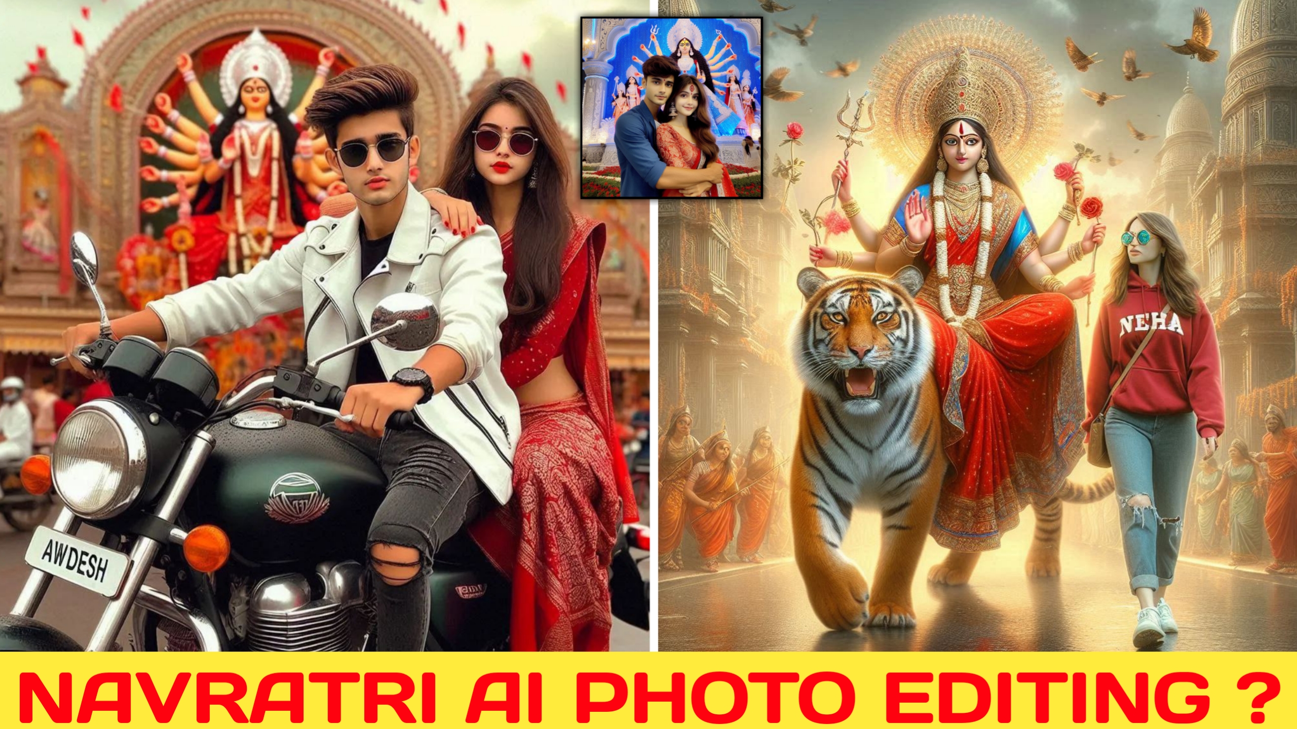 Navratri Ai Photo Editing Prompts with Bing Image Craetor